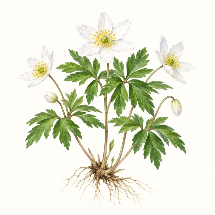 Sasanka hajní (Anemone nemorosa)